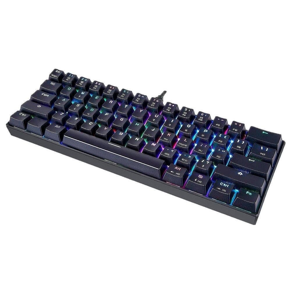 Teclado Mecânico Gamer Motospeed, RGB, Switch Blue, Anti-ghosting, ANSI, Preto - CK61 Teclado Mecânico Gamer Motospeed, RGB, Switch Blue, Anti-ghosting, ANSI, Preto - CK61