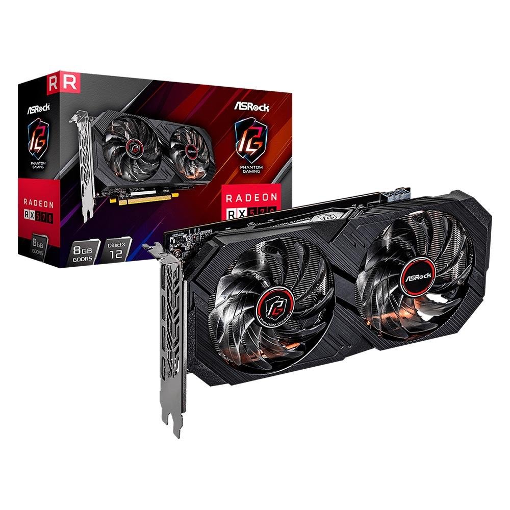 グラフィックボード・グラボ・ビデオカード Asrock Phantom Gaming D Radeon RX570 4G Placa de Vídeo RX 570 | KaBuM!