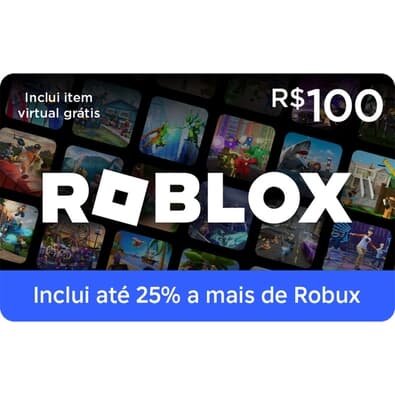 Cartão Presente Digital Roblox - 100,00