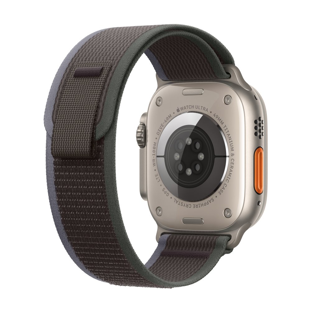 Apple Watch Ultra 2 49mm GPS + Cellular, Caixa de Titânio, Pulseira Loop Trail Azul/preto, Tamanho M/G, Neutro em Carbono - MRF63BZ/A Apple Watch Ultra 2 49mm GPS + Cellular, Caixa de Titânio, Pulseira Loop Trail Azul/preto, Tamanho M/G, Neutro em Carbono - MRF63BZ/A