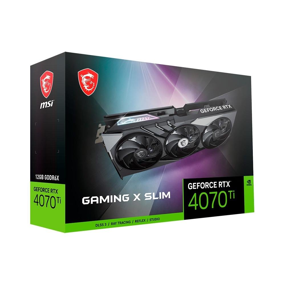 美品MSI GeForce RTX 4070 GAMING X SLIM 12G Placa gráfica Msi Geforce Rtx 4070 Gaming X Slim 12g