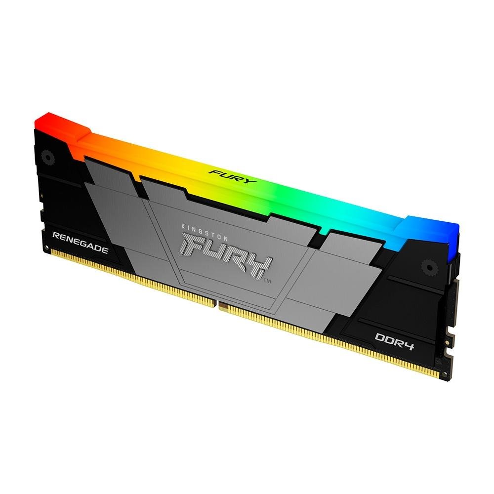 Memória RAM Kingston Fury Renegade RGB, 16GB, DDR4, (2x8GB), 4600MHz, CL19, Preto - KF446C19RB2AK2/16