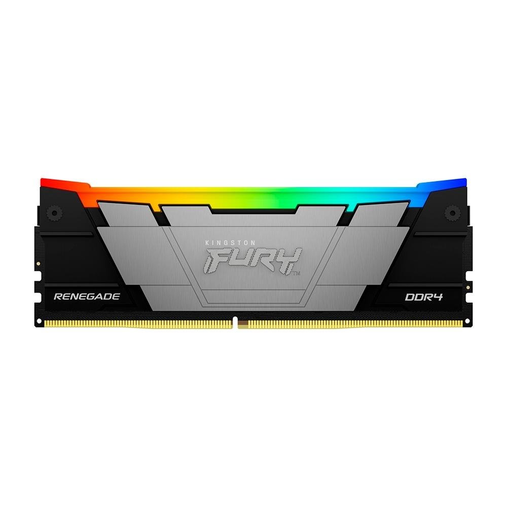 Memória RAM Kingston Fury Renegade RGB, 16GB, DDR4, (2x8GB), 4600MHz, CL19, Preto - KF446C19RB2AK2/16