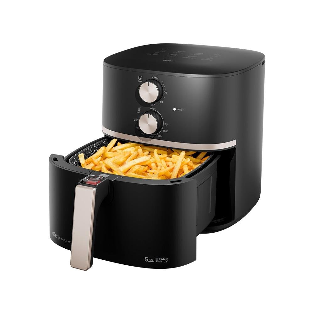 Fritadeira Air Fry Sem Óleo WAP Grand Family, 5.2L, 1500W, Com Cesto e Grelha, Removíveis e Duplo Revestimento Antiaderente, 220V - FW009540 Fritadeira Air Fry Sem Óleo WAP Grand Family, 5.2L, 1500W, Com Cesto e Grelha, Removíveis e Duplo Revestimento Antiaderente, 220V - FW009540