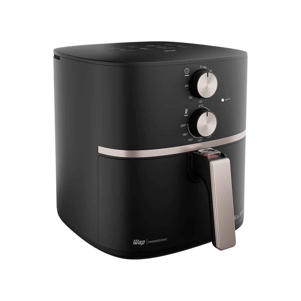 Fritadeira Air Fry Sem Óleo WAP Grand Family, 5.2L, 1500W, Com Cesto e Grelha, Removíveis e Duplo Revestimento Antiaderente, 220V - FW009540 Fritadeira Air Fry Sem Óleo WAP Grand Family, 5.2L, 1500W, Com Cesto e Grelha, Removíveis e Duplo Revestimento Antiaderente, 220V - FW009540