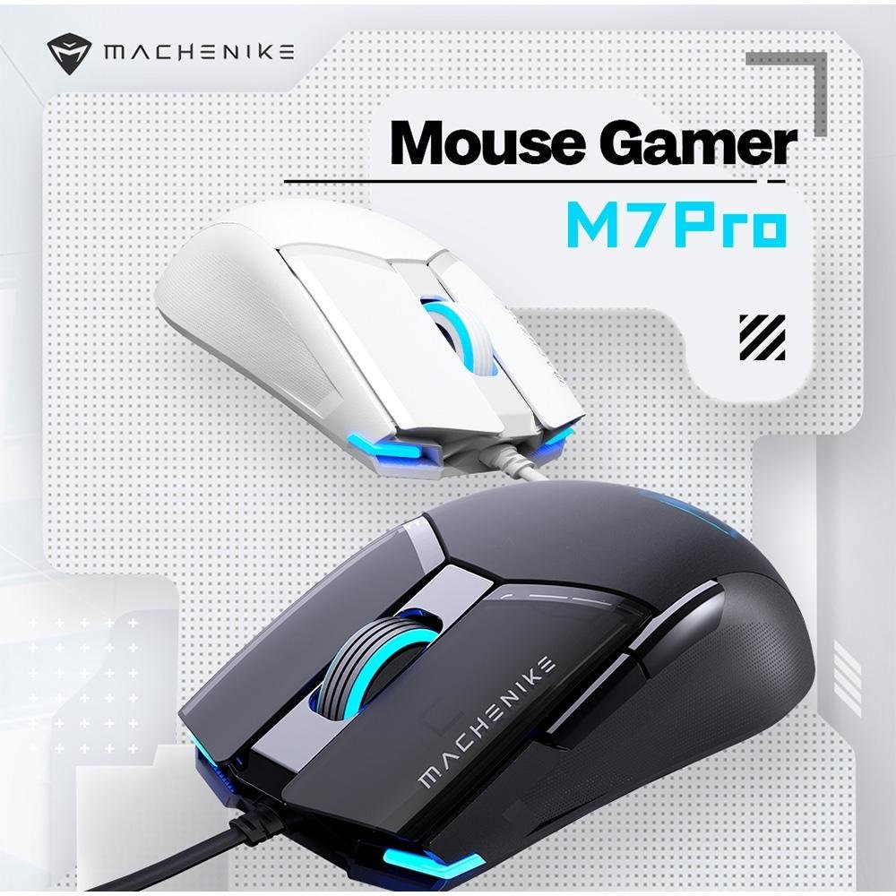 Mouse Gamer Machenike M7 Pro, Com fio, 12800 DPI, 6 botões, Branco - JJ02GL006 Mouse Gamer Machenike M7 Pro, Com fio, 12800 DPI, 6 botões, Branco - JJ02GL006