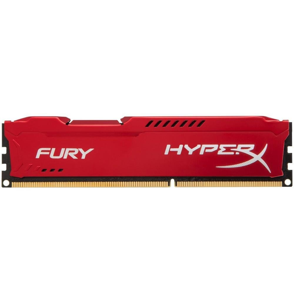Memória RAM HyperX Fury, 4GB, 1866MHz, DDR3, CL10, Vermelho - HX318C10FR/4 Memória RAM HyperX Fury, 4GB, 1866MHz, DDR3, CL10, Vermelho - HX318C10FR/4
