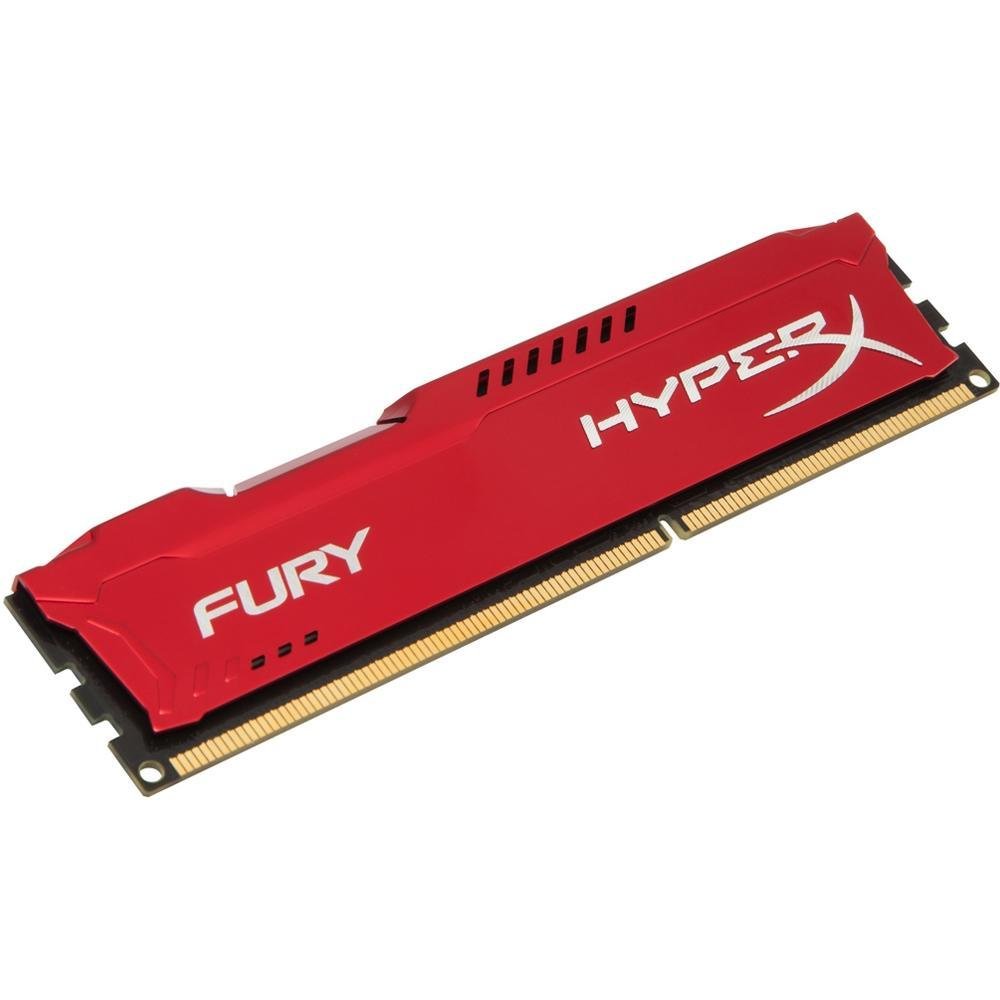 Memória RAM HyperX Fury, 4GB, 1866MHz, DDR3, CL10, Vermelho - HX318C10FR/4 Memória RAM HyperX Fury, 4GB, 1866MHz, DDR3, CL10, Vermelho - HX318C10FR/4