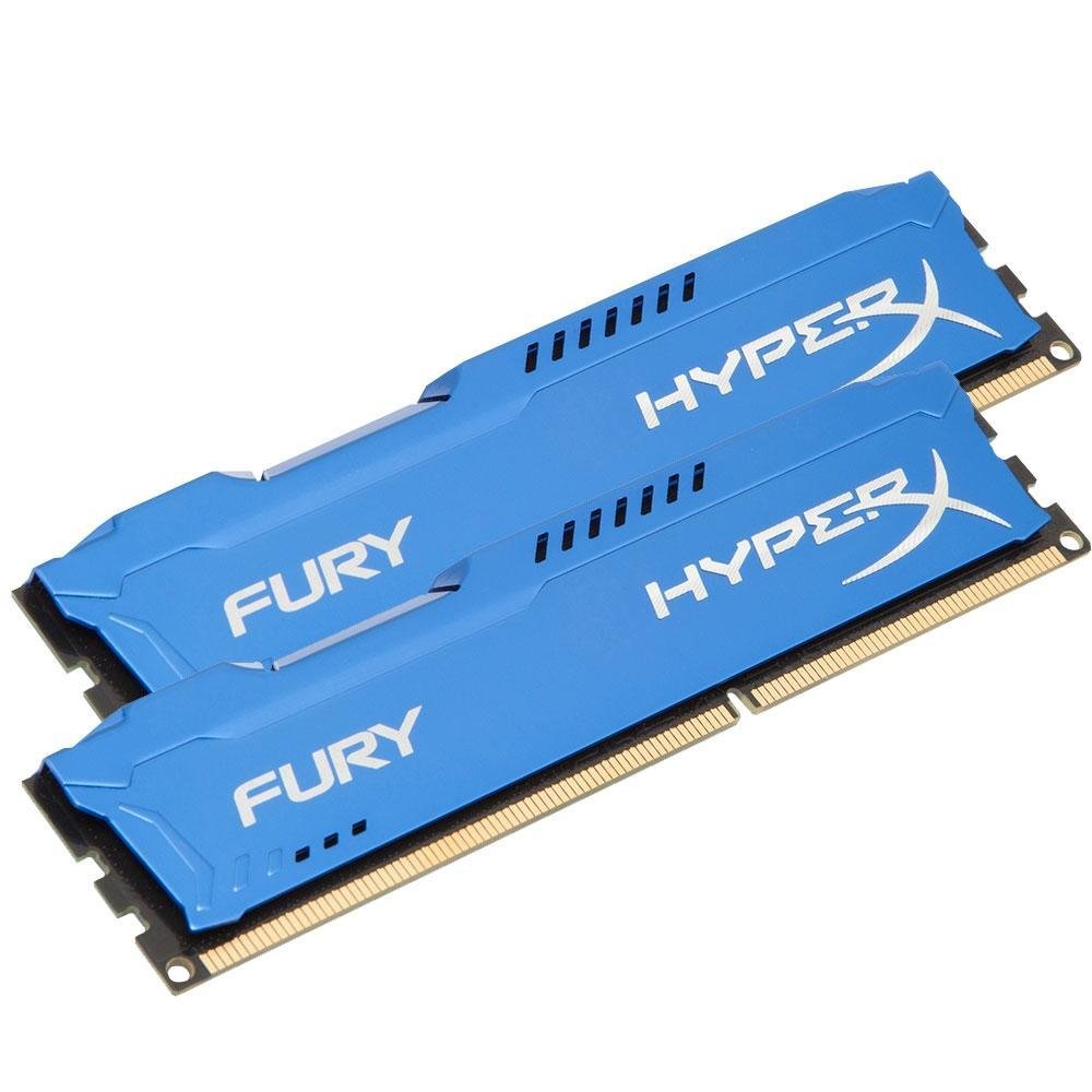 Memória Kingston HyperX FURY 16GB (2x8GB) 1600Mhz DDR3 CL10 Blue Series - HX316C10FK2/16 Memória Kingston HyperX FURY 16GB (2x8GB) 1600Mhz DDR3 CL10 Blue Series - HX316C10FK2/16