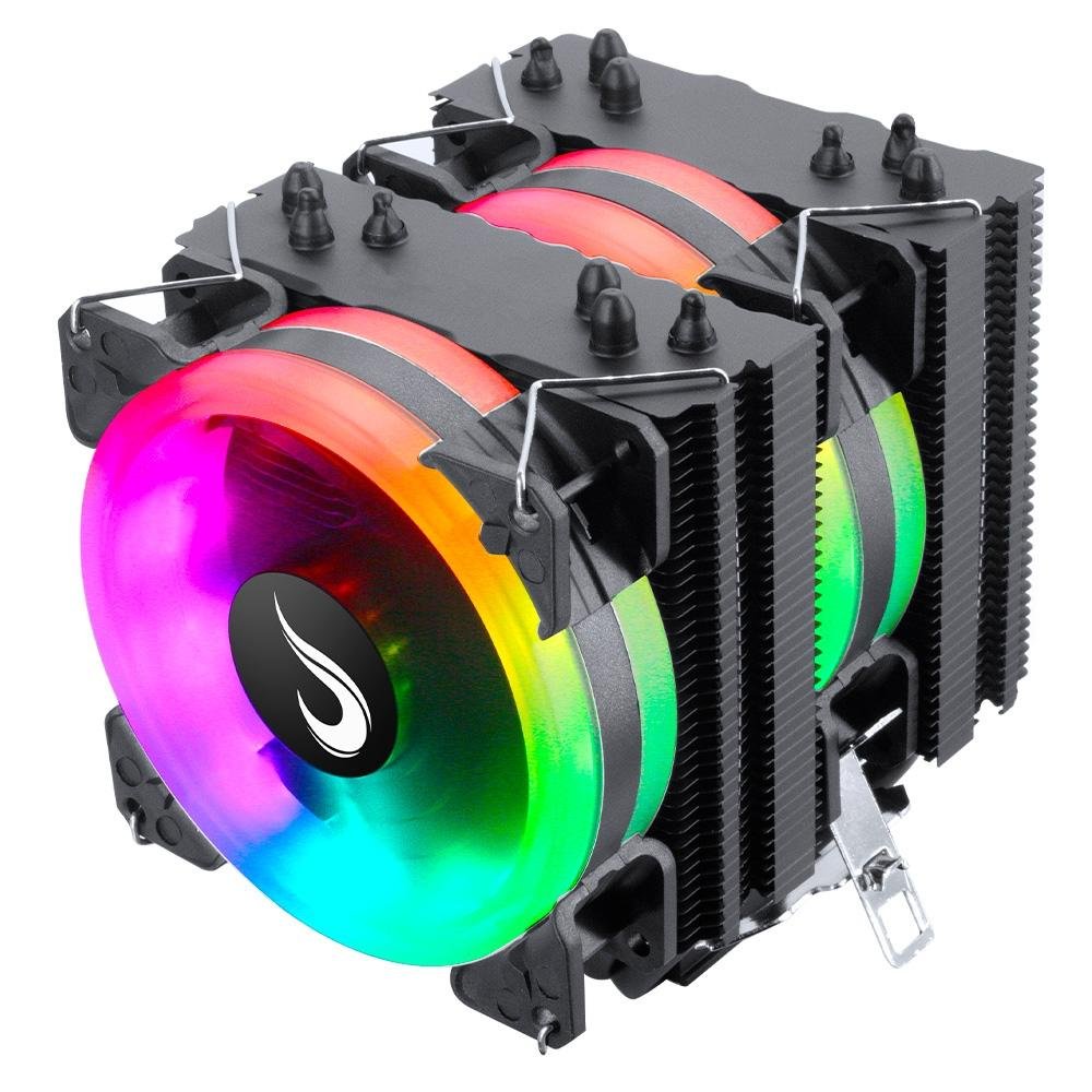 Air Cooler Rise Mode G800, ARGB, AMD/Intel, 90mm, Preto - RM-ACG8-ARGB-B Air Cooler Rise Mode G800, ARGB, AMD/Intel, 90mm, Preto - RM-ACG8-ARGB-B