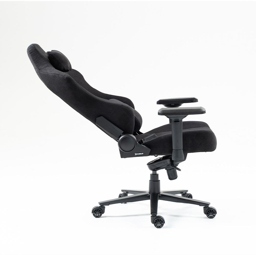 Cadeira Gamer KBM! Gaming CG700 Preto, Tecido, Até 150 kg, Apoio de Braço 4D, Com Almofadas, Reclinável - KGCG700PT
