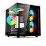 Gabinete Gamer C3Tech Gaming Aquarius MT-G810BK, Mini Tower, Micro ATX, Lateral em Vidro Temperado, Sem FANs, Preto - MT-G810BK