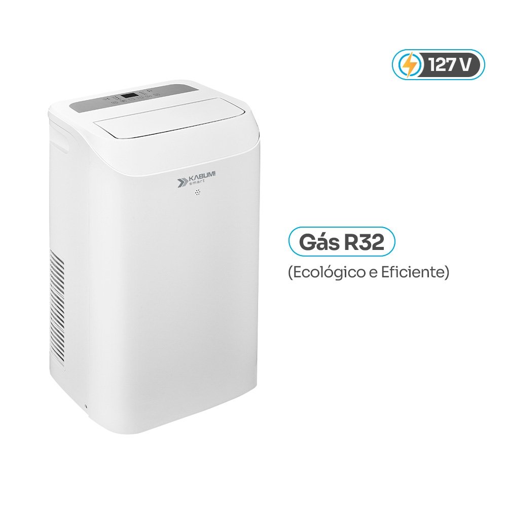 Ar Condicionado Portátil KABUM! Smart 700, 12000 BTUs, Quente e Frio, Controle via App, Alexa/Google Assistente, 127V, Branco - KSAC700BR127 Ar Condicionado Portátil KABUM! Smart 700, 12000 BTUs, Quente e Frio, Controle via App, Alexa/Google Assistente, 127V, Branco - KSAC700BR127