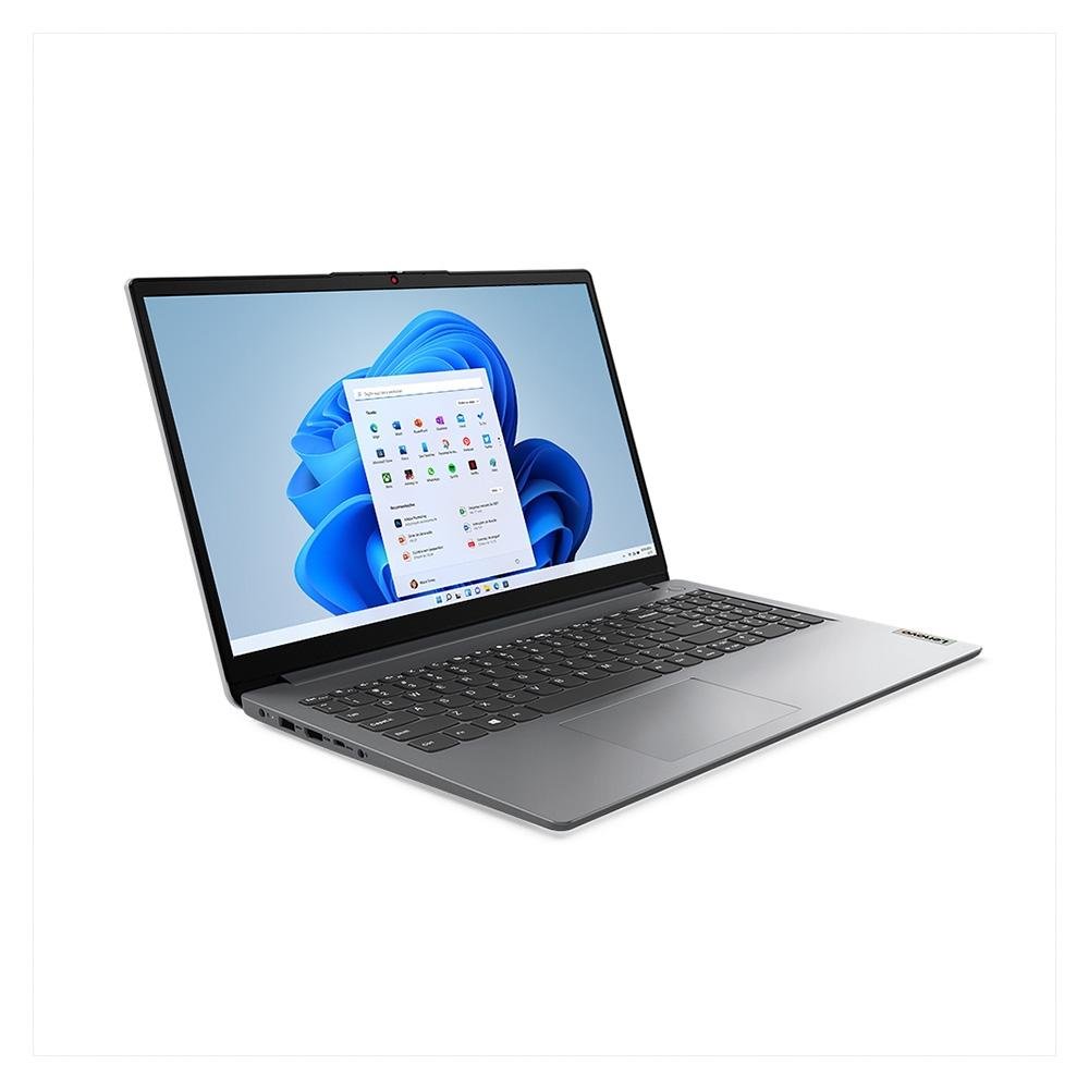 Notebook Lenovo IdeaPad 1i Intel Core I3-1215U, 4GB RAM, SSD 256GB, Tela 15.6" HD, Win 11, Cinza - 82VY000TBR Notebook Lenovo IdeaPad 1i Intel Core I3-1215U, 4GB RAM, SSD 256GB, Tela 15.6" HD, Win 11, Cinza - 82VY000TBR