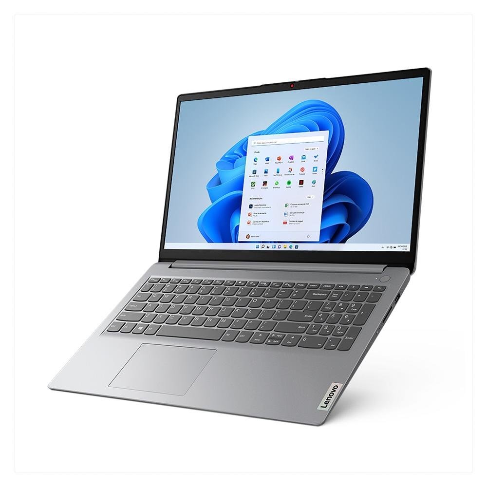 Notebook Lenovo IdeaPad 1i Intel Core I3-1215U, 4GB RAM, SSD 256GB, Tela 15.6" HD, Win 11, Cinza - 82VY000TBR Notebook Lenovo IdeaPad 1i Intel Core I3-1215U, 4GB RAM, SSD 256GB, Tela 15.6" HD, Win 11, Cinza - 82VY000TBR