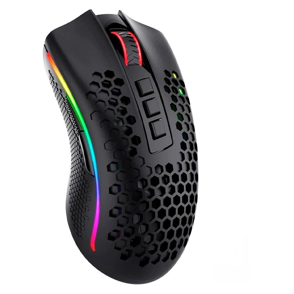 Mouse Gamer Sem Fio Redragon Storm Pro, RGB, 16000 DPI, 8 Botões, Wireless, Preto - M808-KS