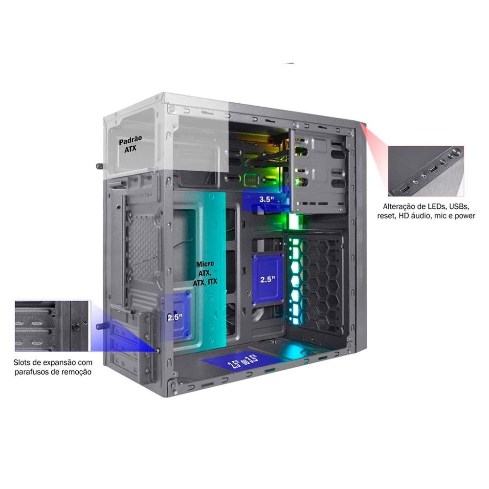 Computador NTC I3-12100, 8GB RAM | KaBuM!