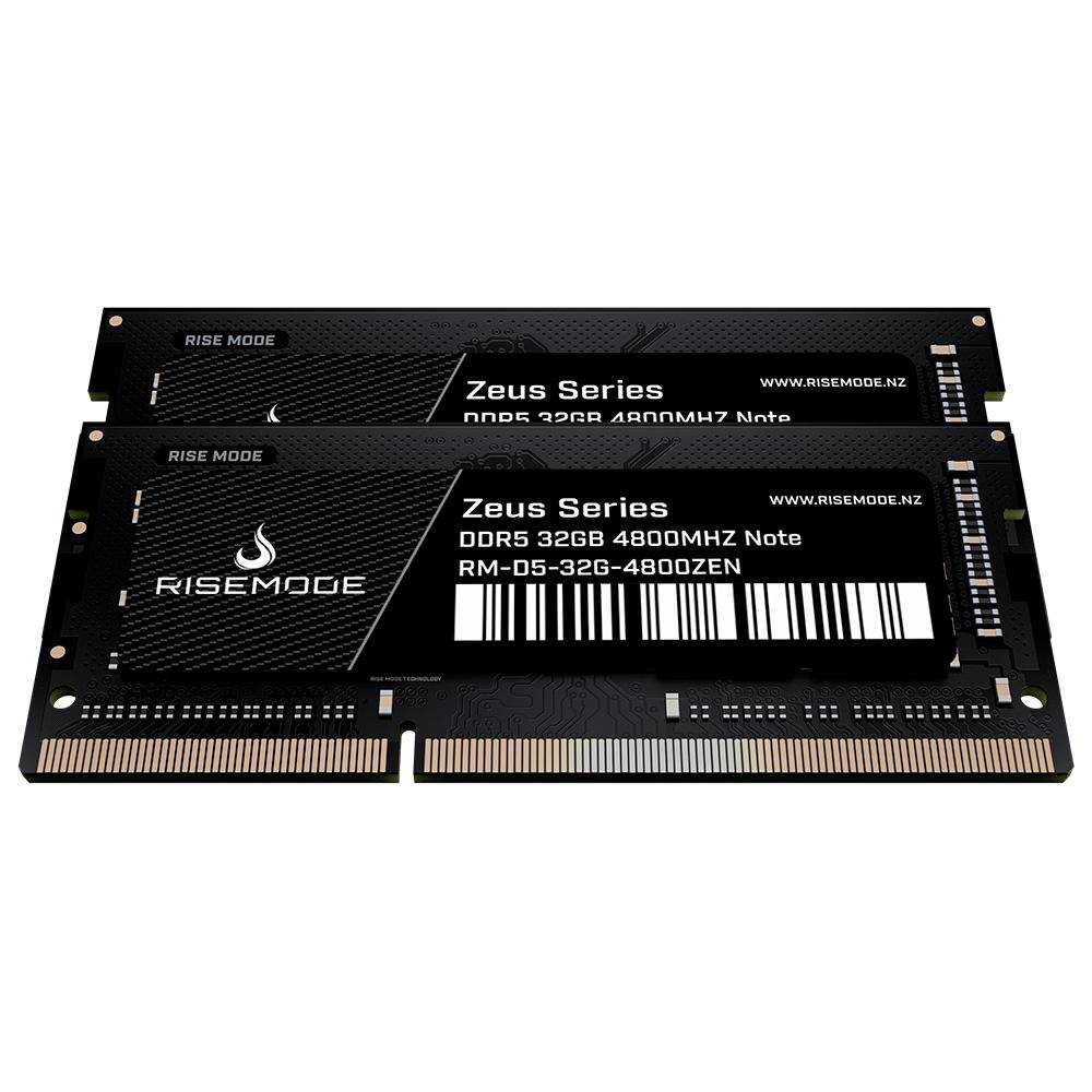 Memoria RAM Para Notebook Rise Mode, 64GB (2X 32GB), 4800MHZ DDR5, Zeus Series, CL40 - RM-D5-2X32G-4800ZEN