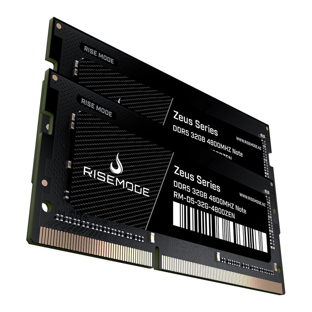 Memoria RAM Para Notebook Rise Mode, 64GB (2X 32GB), 4800MHZ DDR5, Zeus Series, CL40 - RM-D5-2X32G-4800ZEN