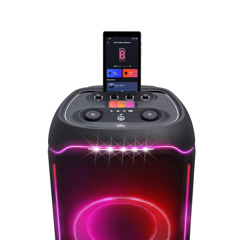 Caixa de Som Torre JBL PartyBox Ultimate, Bluetooth, LED, 1100W, IPX4, Dolby Atmos, Preto - JBLPARTYBOXULTBR Caixa de Som Torre JBL PartyBox Ultimate, Bluetooth, LED, 1100W, IPX4, Dolby Atmos, Preto - JBLPARTYBOXULTBR