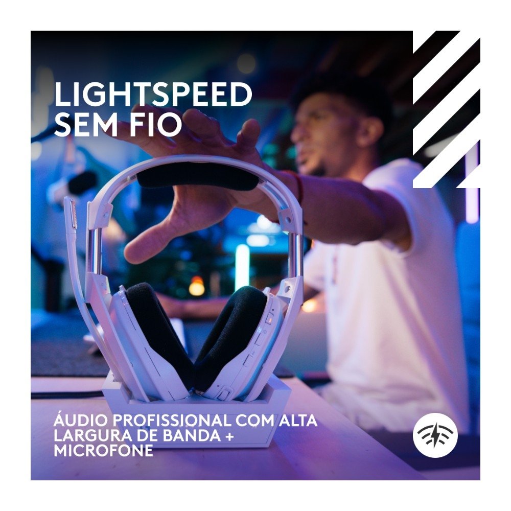 Headset Gamer Sem Fio Astro Gaming A50 X LIGHTSPEED + Base Station, Bluetooth, HDMI 2.1 Passthru, para Xbox e PS, Branco- 939-002132 Headset Gamer Sem Fio Astro Gaming A50 X LIGHTSPEED + Base Station, Bluetooth, HDMI 2.1 Passthru, para Xbox e PS, Branco- 939-002132