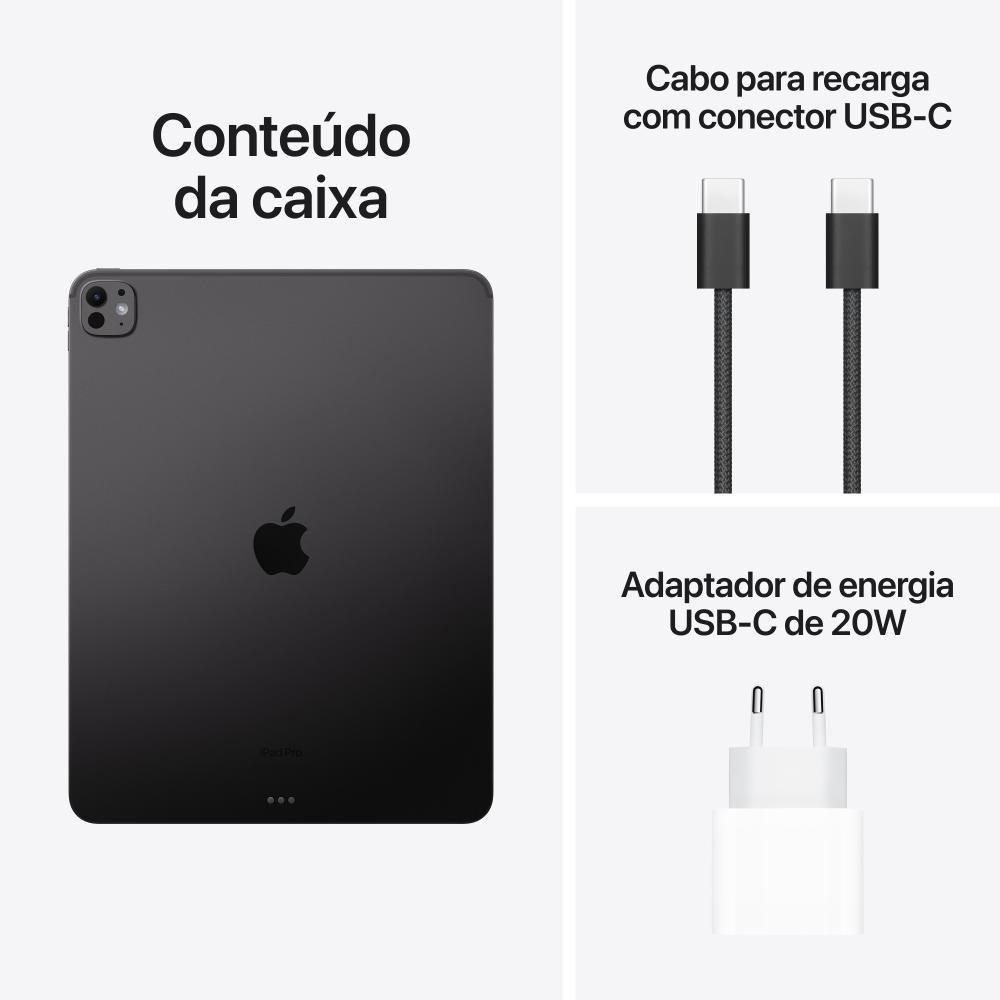 iPad Pro 13インチ (M4) 1TB iPad Pro 13 2024 7 Geração M4 Wi-Fi 1TB Preto Espacial Space black
