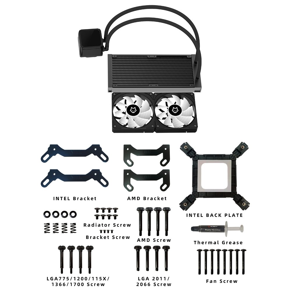 Water Cooler Husky Freezy 240mm | KaBuM!