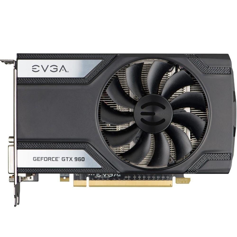 Placa de Vídeo VGA EVGA GeForce GTX 960 2GB SC DDR5 128 bits PCI-E 3.0 02G-P4-2962-KR