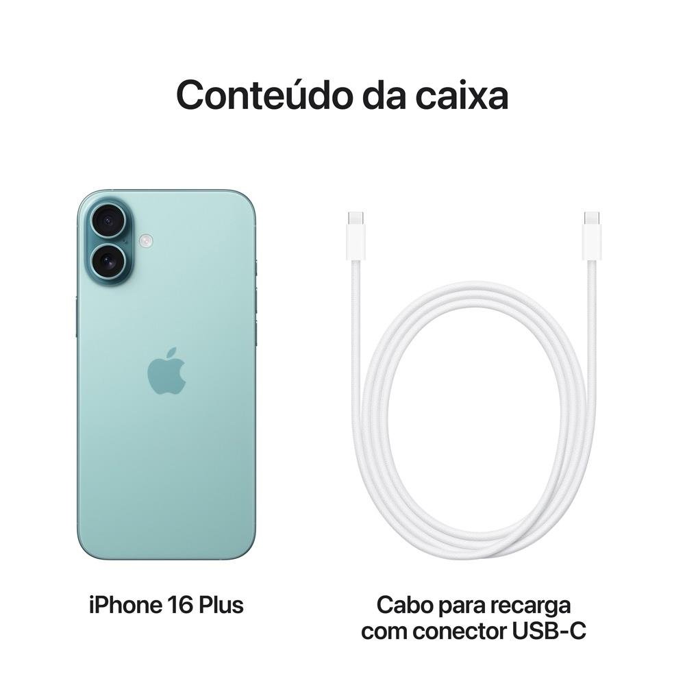 iPhone 16 Plus Apple 128GB Verde-acinzent | KaBuM!