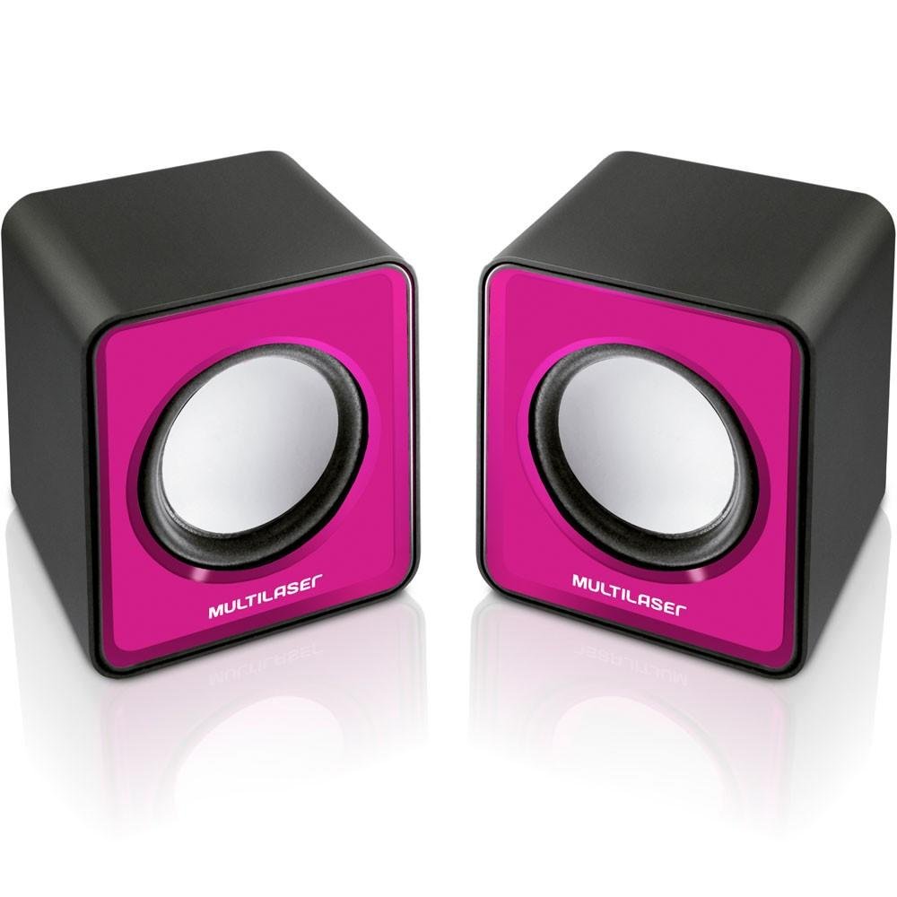Caixa de Som 2.0 Multi Mini 3w Rms USB p/ Notebook Rosa - SP198 Caixa de Som 2.0 Multi Mini 3w Rms USB p/ Notebook Rosa - SP198