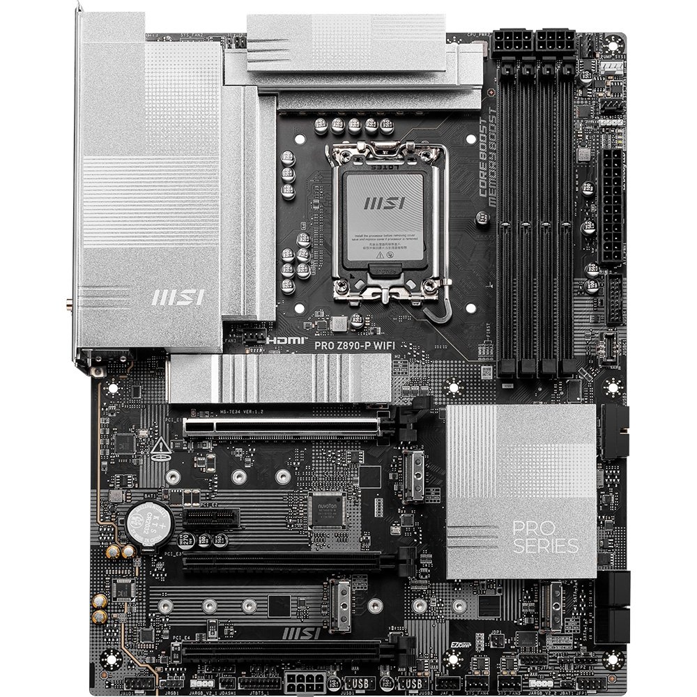 Placa-Mãe MSI PRO Z890-P, Intel, DDR5, ATX, Wi-Fi 7 e Bluetooth 5.4, Preto - 911-7E34-001