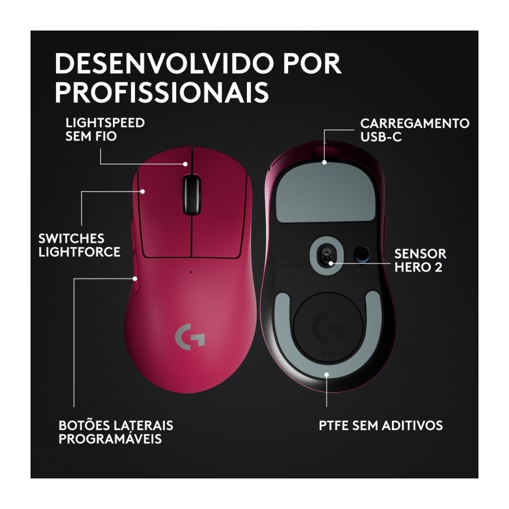 Mouse Logitech G Pro X Superlight 2 DEX | KaBuM!