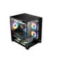 Gabinete Gamer Hyrax HGB705, Mini Tower, M-ATX, Frontal e Lateral em Vidro Temperado, Sem FANs, Preto - HGB705B