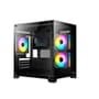Gabinete Gamer Hyrax HGB705, Mini Tower, M-ATX, Frontal e Lateral em Vidro Temperado, Sem FANs, Preto - HGB705B
