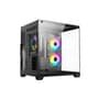 Gabinete Gamer Hyrax HGB705, Mini Tower, M-ATX, Frontal e Lateral em Vidro Temperado, Sem FANs, Preto - HGB705B