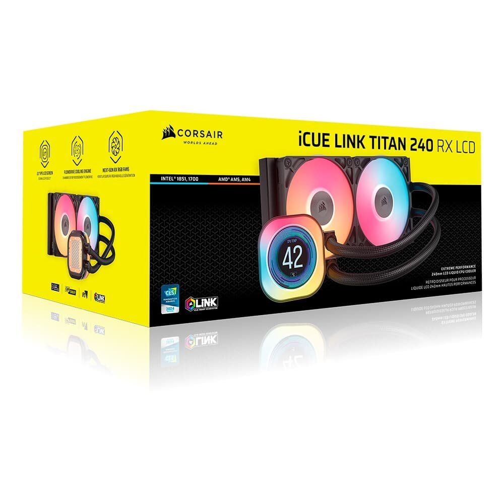Cooler CPU Corsair iCUE LINK TITAN RX LCD | KaBuM!