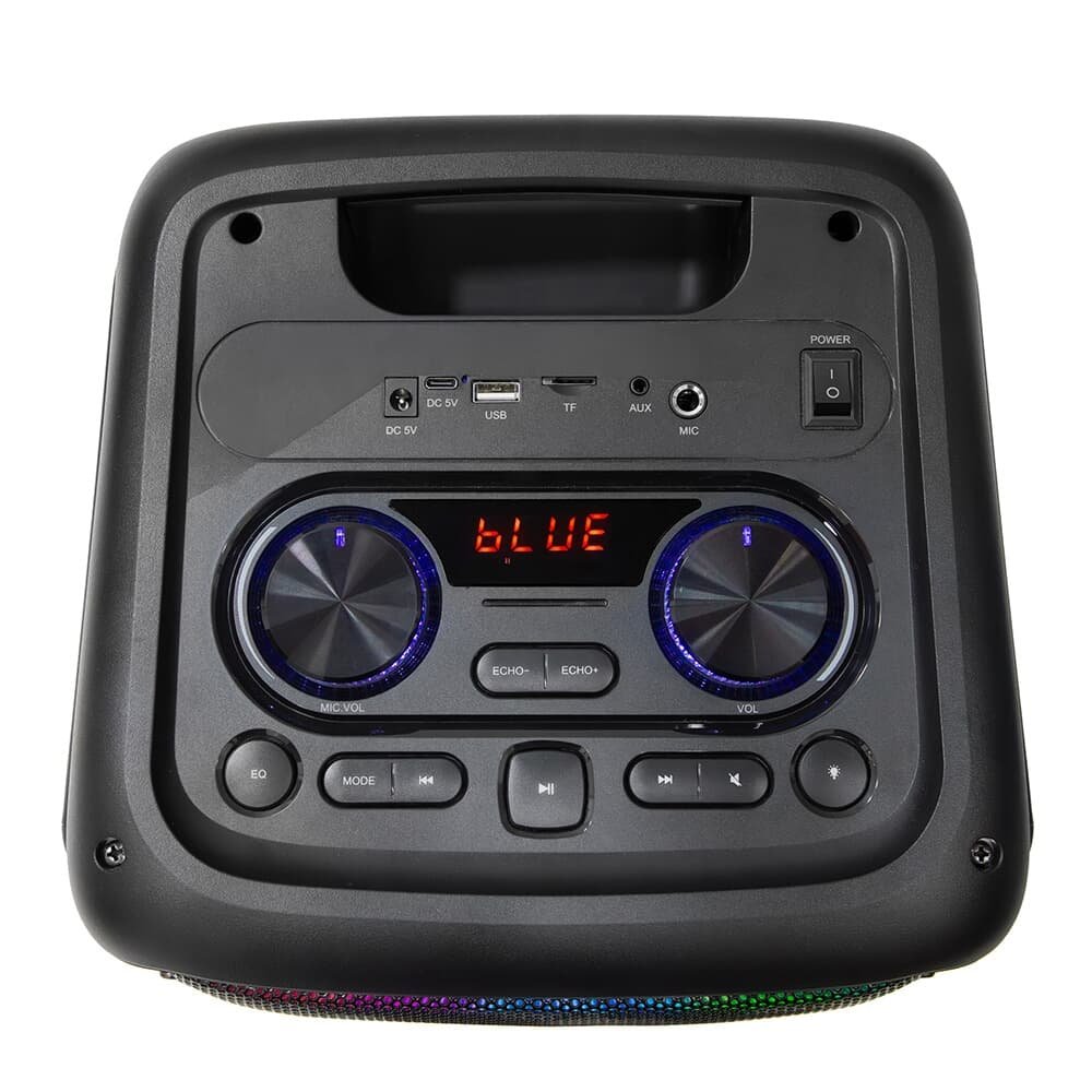 Caixa de Som Chilli Beans Extreme Box, TWS, 800W, Blueetoth, Função Karaokê, Equalização, Preto - KN2300