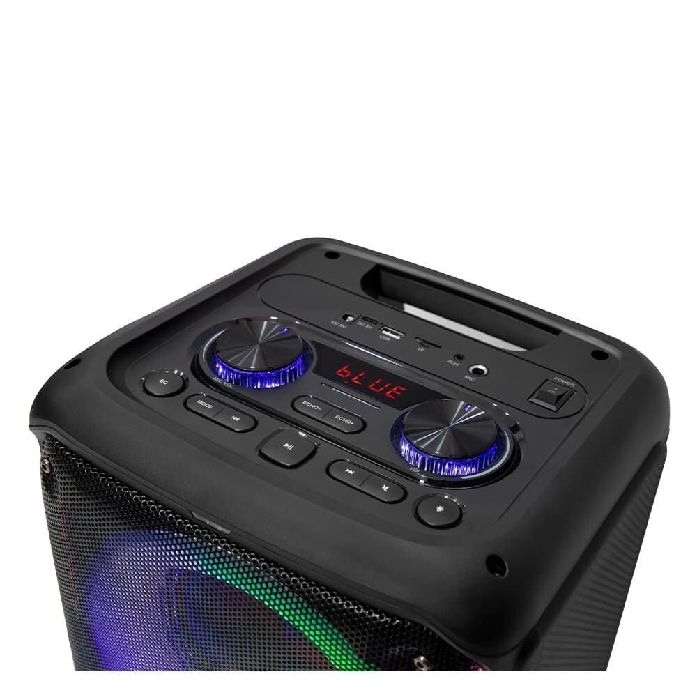 Caixa de Som Chilli Beans Extreme Box, TWS, 800W, Blueetoth, Função Karaokê, Equalização, Preto - KN2300