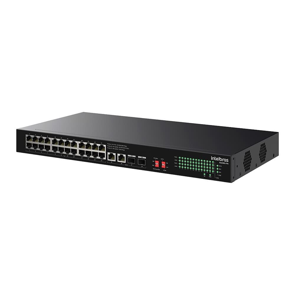 Switch Não Gerenciável Intelbras PoE S1128G-PA, 28 portas Gigabit Ethernet - 4760127