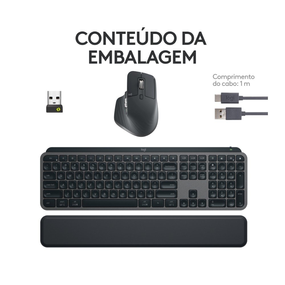 Kit Teclado e Mouse Logitech MX Keys S | KaBuM!