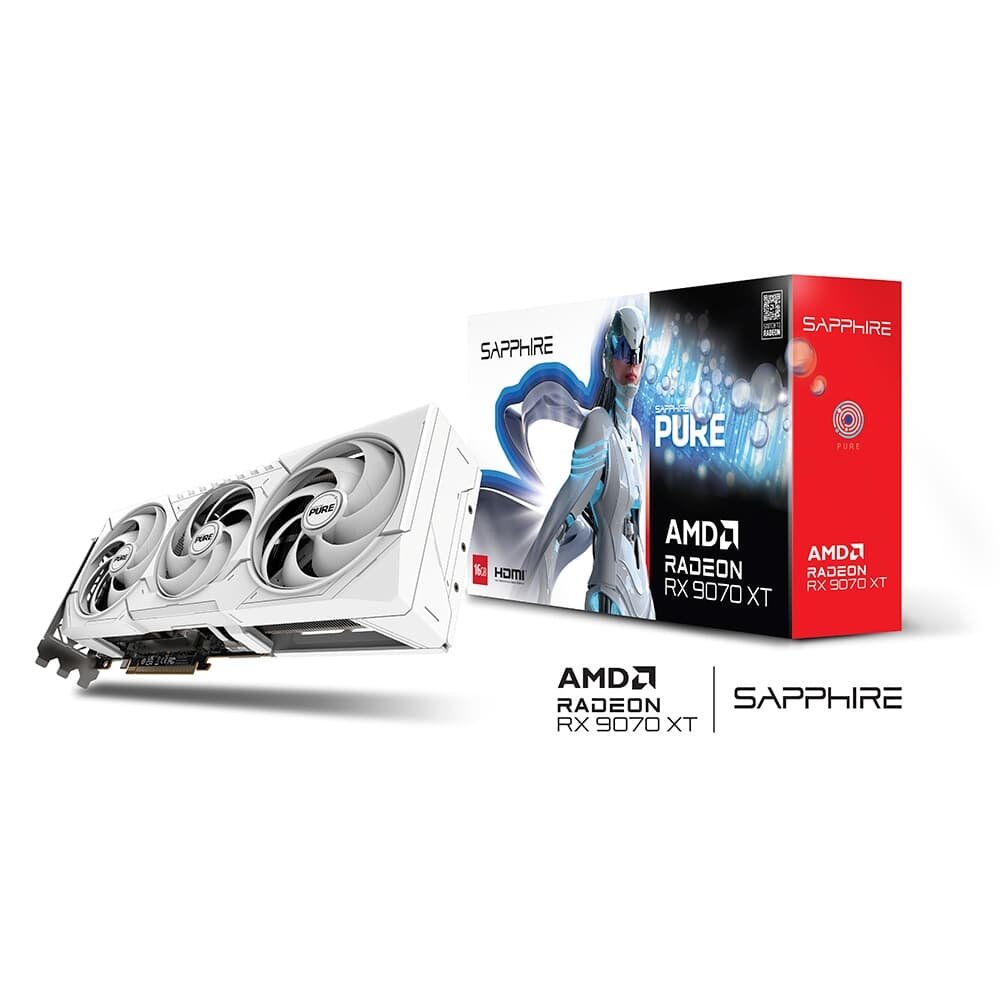 AMD Radeon RX 9070 XT Sapphire Pure グラボ Placa de Vídeo Sapphire RX 9070 XT Gaming | KaBuM!