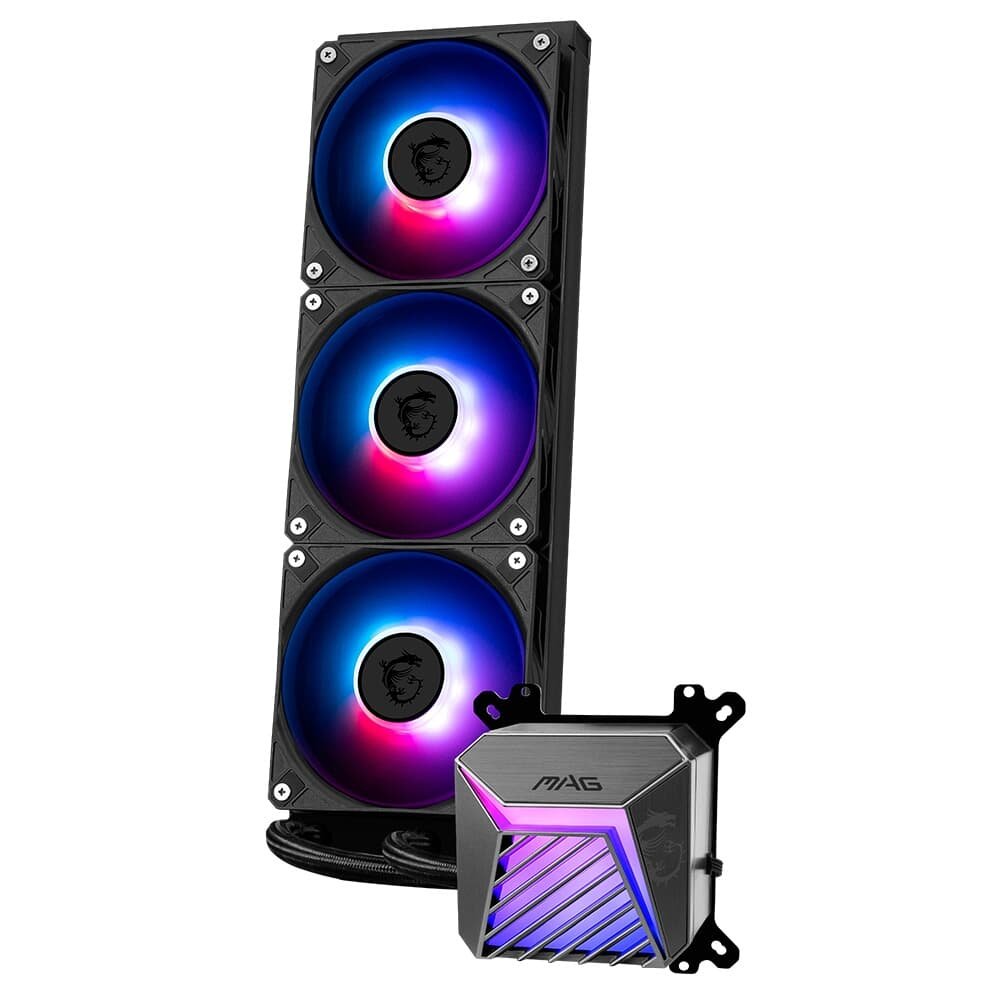 Water Cooler MSI MAG Coreliquid A15, ARGB, 360mm, Intel e AMD, Preto - CLA15360 Water Cooler MSI MAG Coreliquid A15, ARGB, 360mm, Intel e AMD, Preto - CLA15360