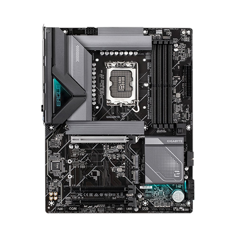 Placa Mãe Gigabyte B860 EAGLE WIFI6E, Intel, ATX, DDR5, LED RGB, Wi-Fi 6E, Bluetooth, Preto - B86EGW6-00