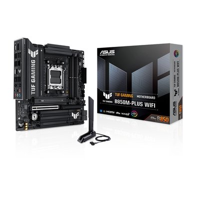 Placa Mãe ASUS TUF B850M-PLUS WIFI, AMD AM5 , m-ATX, DDR5, Wi-fi 6e, Preto - TUF GAMING B8...