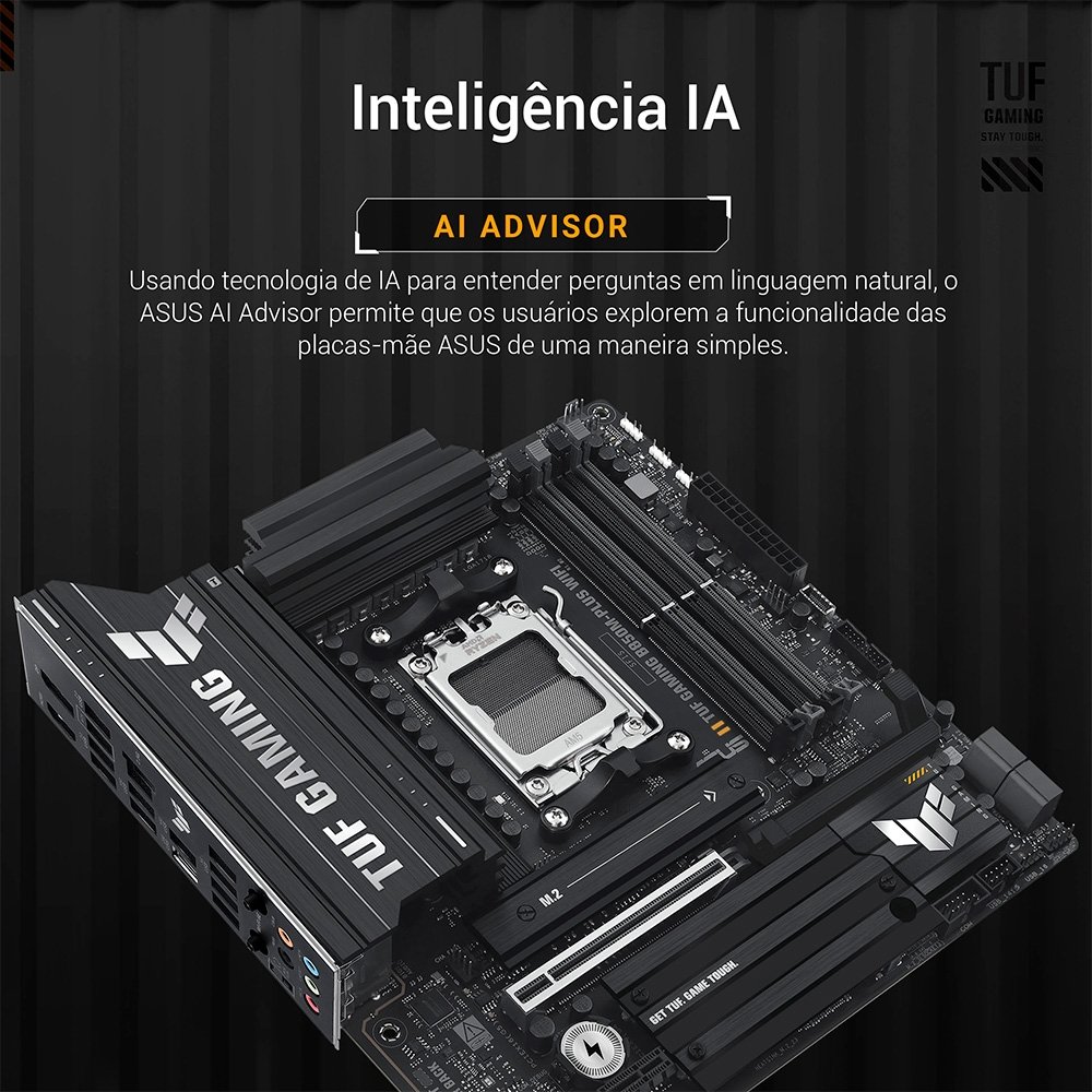 Placa-Mãe Asus TUF B850M-PLUS WIFI | KaBuM!