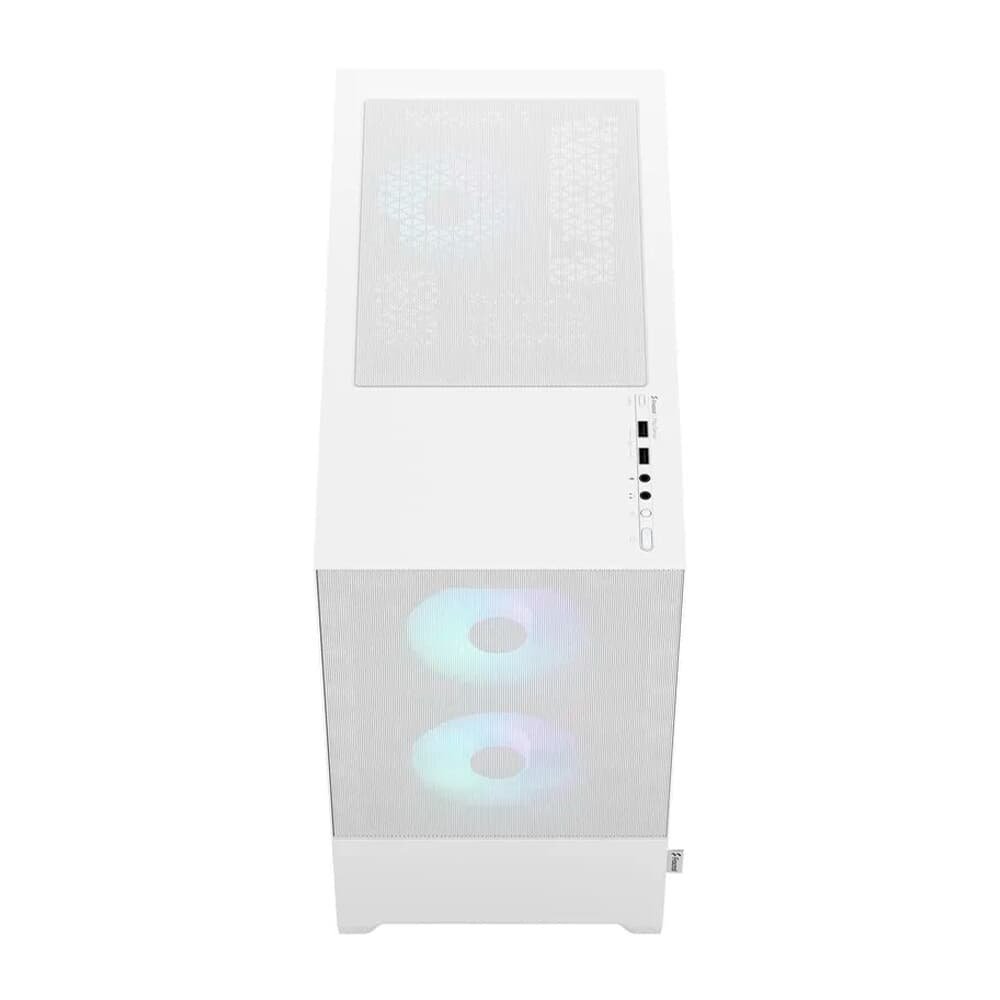 Gabinete Gamer Fractal Design Pop Mini Air RGB, mATX, Mid Tower, Lateral em Vidro. Branco - FD-C-POR1M-01