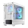 Gabinete Gamer Fractal Design Pop Mini Air RGB, mATX, Mid Tower, Lateral em Vidro. Branco - FD-C-POR1M-01