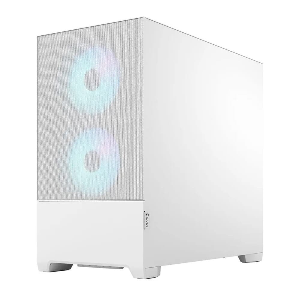 Gabinete Gamer Fractal Design Pop Mini Air RGB, mATX, Mid Tower, Lateral em Vidro. Branco - FD-C-POR1M-01