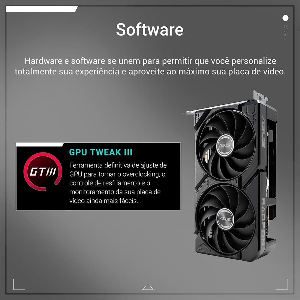 Placa de Vídeo RX 9060 XT 8G Dual | KaBuM!
