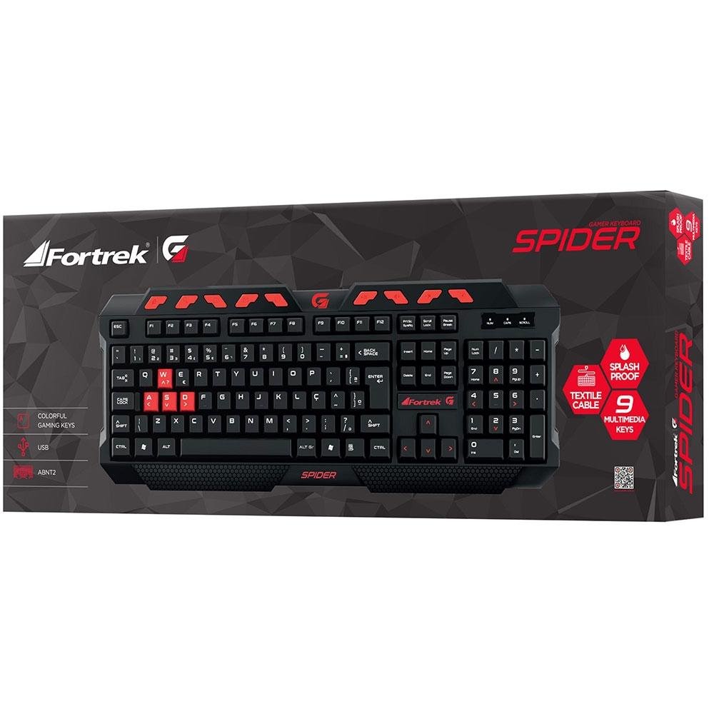 Teclado Gamer Fortrek Spider, ABNT2 - GK-704BK 59285 Teclado Gamer Fortrek Spider, ABNT2 - GK-704BK 59285